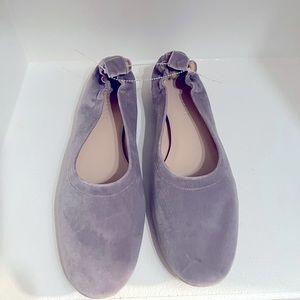 Everlane grey velvet day flat